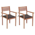 vidaXL Batavia Chair Set of 4 Natural Teak