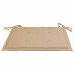 vidaXL Sedie da Giardino in Legno Teak - Set da 4, Arredo Esterno Impilabile con Cuscini Beige, Design Senza Tempo, Adatte per Casa, Ufficio, Bar e Caffè