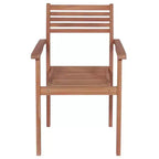 vidaXL Set di Sedie da Giardino in Legno Massello di Teak con Cuscini Antracite - Sedute da Esterno Resistenti agli Agenti Atmosferici per Cortile, Giardino, Terrazza, Portico