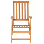 vidaXL Highly Resilient Patio Chairs with Anthracite Cushions - Solid Teak Wood - Adjustable backrest - Suitable for Outdoor Use  Set of 2