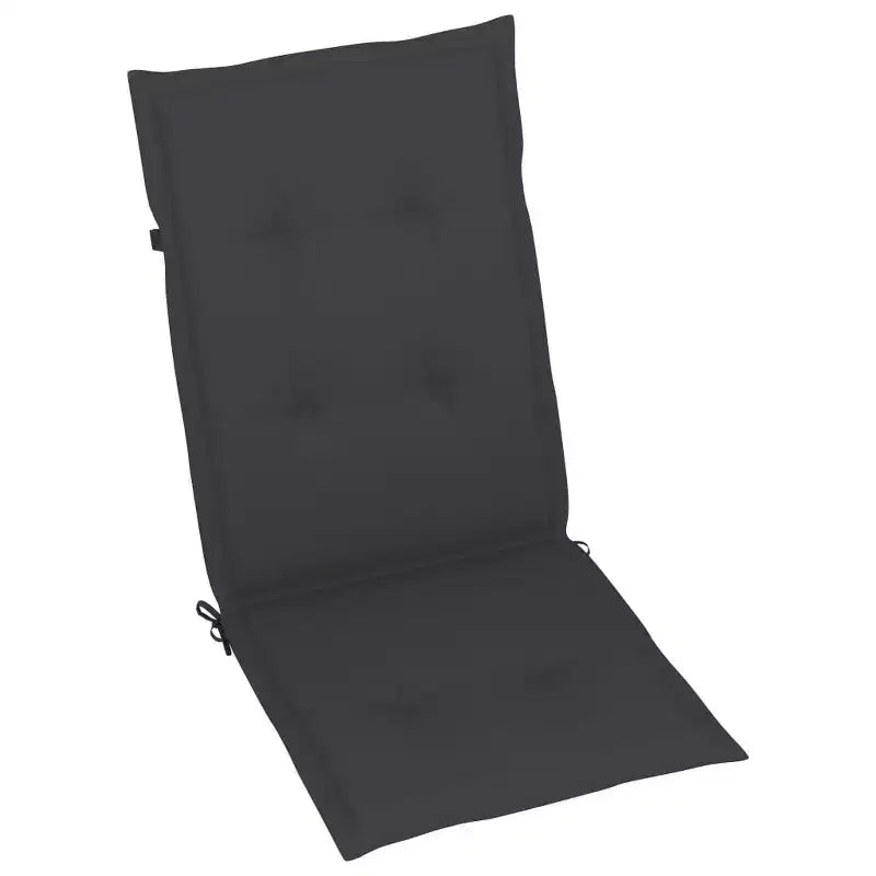 vidaXL Highly Resilient Patio Chairs with Anthracite Cushions - Solid Teak Wood - Adjustable backrest - Suitable for Outdoor Use  Set of 2