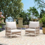 Christopher Knight Home Miles Sedia a sdraio bohémien da patio con corda intrecciata e cuscini (set da 2)