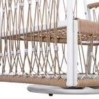 Christopher Knight Home Milles 360 Swivel Bohemian Patio Lounge Chair with Handwoven Rope and Cushions (Set of 2)