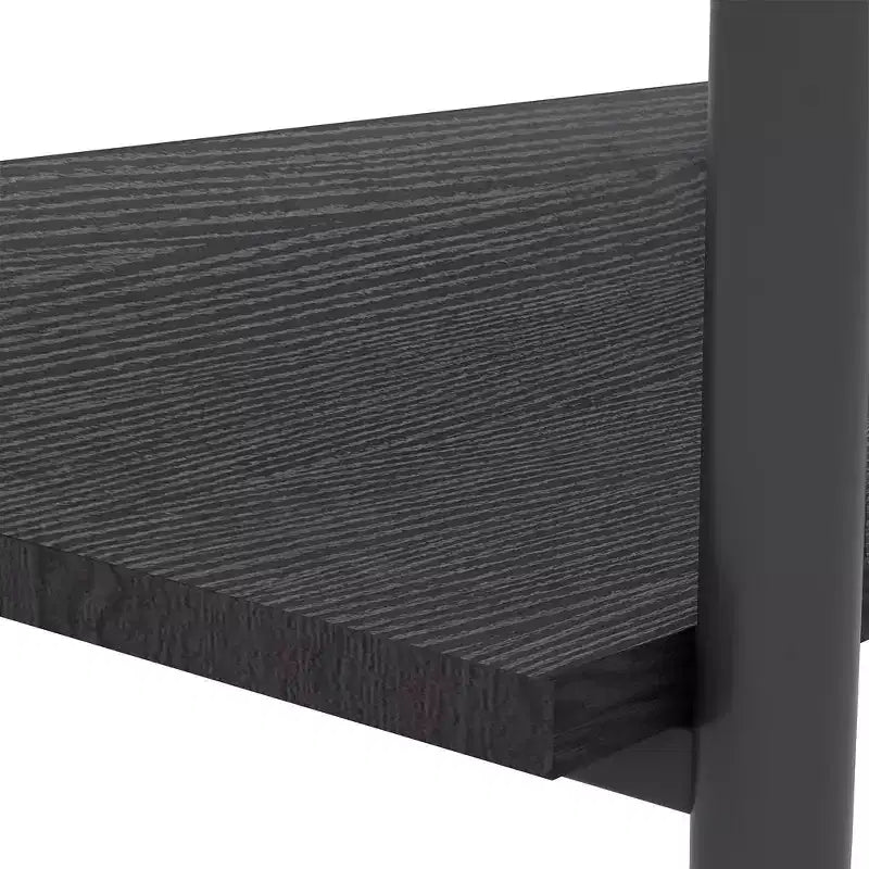 Okak Rectangle Modern Coffee Table with Storage Open Shelves, Tempered Glass Top Practical Side Table for Living Room Dining room
