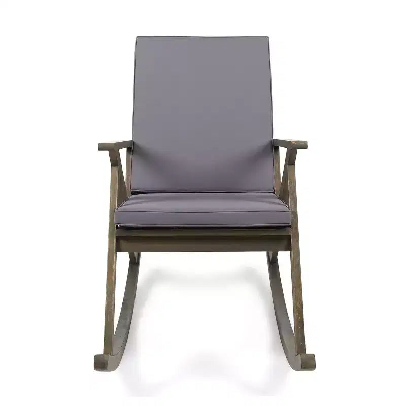 GDFStudio Sally Sedie a dondolo in legno di acacia con cuscini resistenti all'acqua (set da 2)