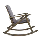 GDFStudio Sally Sedie a dondolo in legno di acacia con cuscini resistenti all'acqua (set da 2)