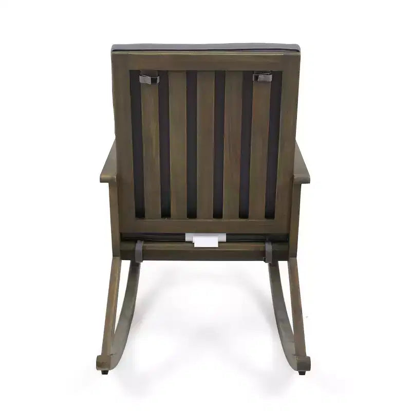 GDFStudio Sally Sedie a dondolo in legno di acacia con cuscini resistenti all'acqua (set da 2)