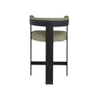 Meridian Furniture,Romeo Olive Green Vegan Leather Counter Stool, Set of 2