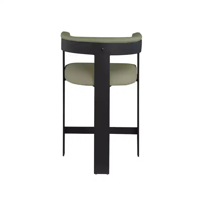Meridian Furniture,Romeo Olive Green Vegan Leather Counter Stool, Set of 2