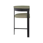Meridian Furniture,Romeo Olive Green Vegan Leather Counter Stool, Set of 2