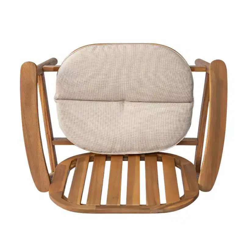 Christopher Knight Home Vickers Outdoor Acacia Wood Club Chairs with Cushions (Set of 2)