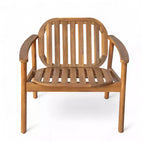 Christopher Knight Home Vickers Outdoor Acacia Wood Club Chairs with Cushions (Set of 2)
