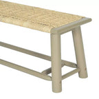 ModernLuxe Set di 2 sedie da pranzo Panca in rattan Panca da esterno, stile rustico moderno, Champagne/Noce
