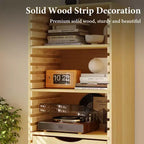 Mobile da esposizione in legno massello regolabile Famapy Mobile contenitore - Organizer multi-ripiano con cassetti per casa, ufficio e soggiorno, armadietto angolare