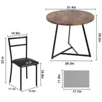 Set tavolo da pranzo GustoWave 3 pezzi, 2 sedie