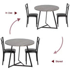 Set tavolo da pranzo GustoWave 3 pezzi, 2 sedie
