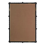 Specchio con cornice in legno con perline e pioli, nero, di Storied Home Chic