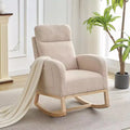 Rocking Chair with Foot Rest, Nursery Rocking Chairs with High Back, Glider Rocking Chair with Pocket, Nursing Chair Accent Living Room