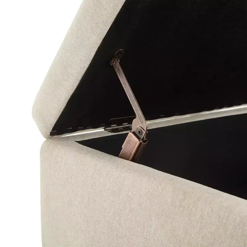 Panca Pouf Contenitore Quadrata Tappezzata Mid-Century Modern Zeus & Ruta per Ingresso, Salotto o Sala Famiglia