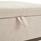 Panca Pouf Contenitore Quadrata Tappezzata Mid-Century Modern Zeus & Ruta per Ingresso, Salotto o Sala Famiglia