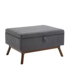 Panca Pouf Contenitore Quadrata Tappezzata Mid-Century Modern Zeus & Ruta per Ingresso, Salotto o Sala Famiglia