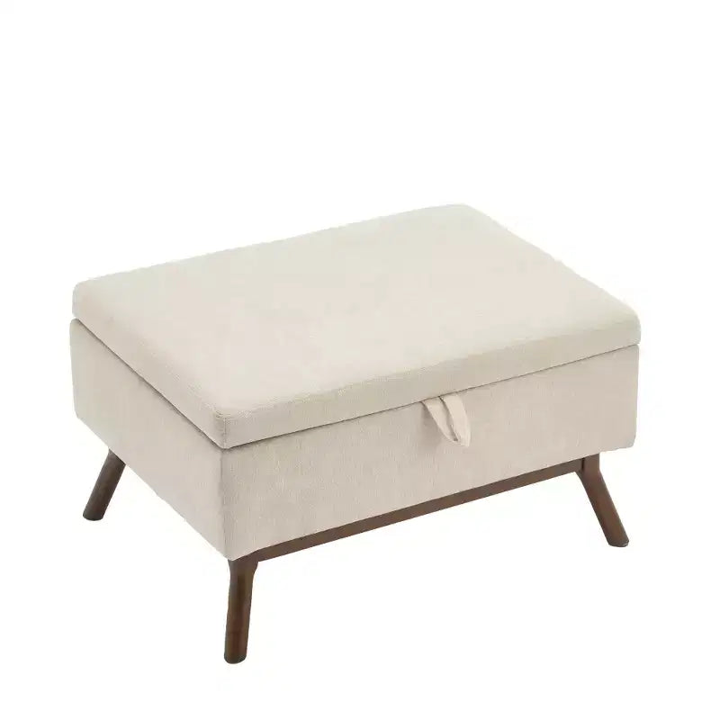 Panca Pouf Contenitore Quadrata Tappezzata Mid-Century Modern Zeus & Ruta per Ingresso, Salotto o Sala Famiglia
