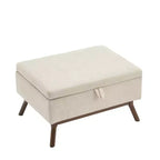 Panca Pouf Contenitore Quadrata Tappezzata Mid-Century Modern Zeus & Ruta per Ingresso, Salotto o Sala Famiglia