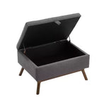 Panca Pouf Contenitore Quadrata Tappezzata Mid-Century Modern Zeus & Ruta per Ingresso, Salotto o Sala Famiglia