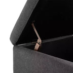 Panca Pouf Contenitore Quadrata Tappezzata Mid-Century Modern Zeus & Ruta per Ingresso, Salotto o Sala Famiglia