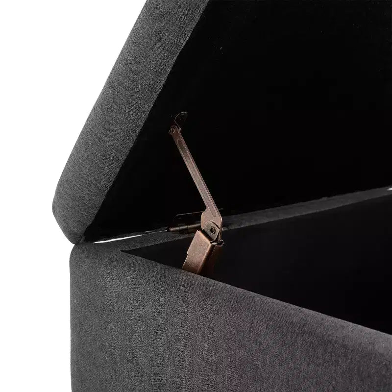 Panca Pouf Contenitore Quadrata Tappezzata Mid-Century Modern Zeus & Ruta per Ingresso, Salotto o Sala Famiglia