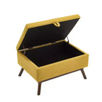Panca Pouf Contenitore Quadrata Tappezzata Mid-Century Modern Zeus & Ruta per Ingresso, Salotto o Sala Famiglia
