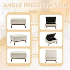 Panca Pouf Contenitore Quadrata Tappezzata Mid-Century Modern Zeus & Ruta per Ingresso, Salotto o Sala Famiglia