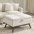 Panca Pouf Contenitore Quadrata Tappezzata Mid-Century Modern Zeus & Ruta per Ingresso, Salotto o Sala Famiglia