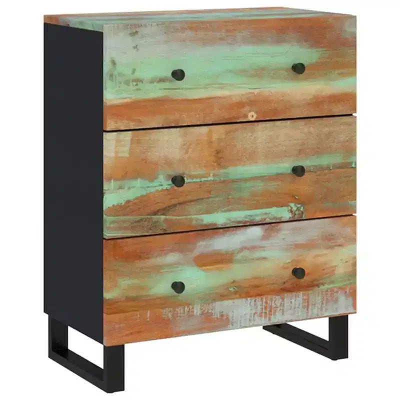 vidaXL Credenza Mista con tonalità di verde, blu, arancione e rosso