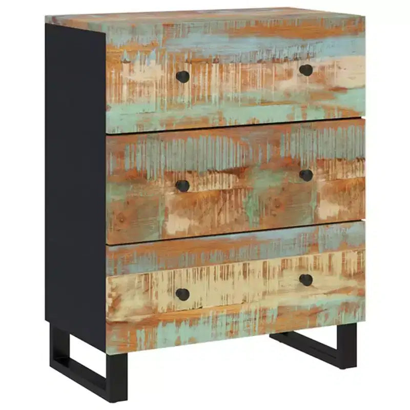 vidaXL Credenza Mista con tonalità di verde, blu, arancione e rosso