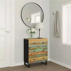 vidaXL Credenza Mista con tonalità di verde, blu, arancione e rosso