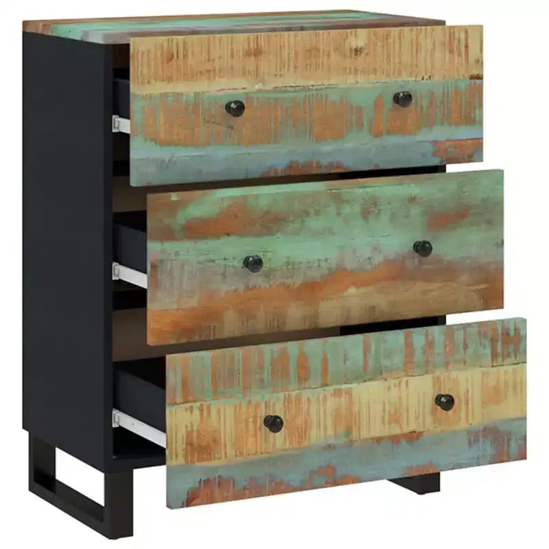 vidaXL Credenza Mista con tonalità di verde, blu, arancione e rosso