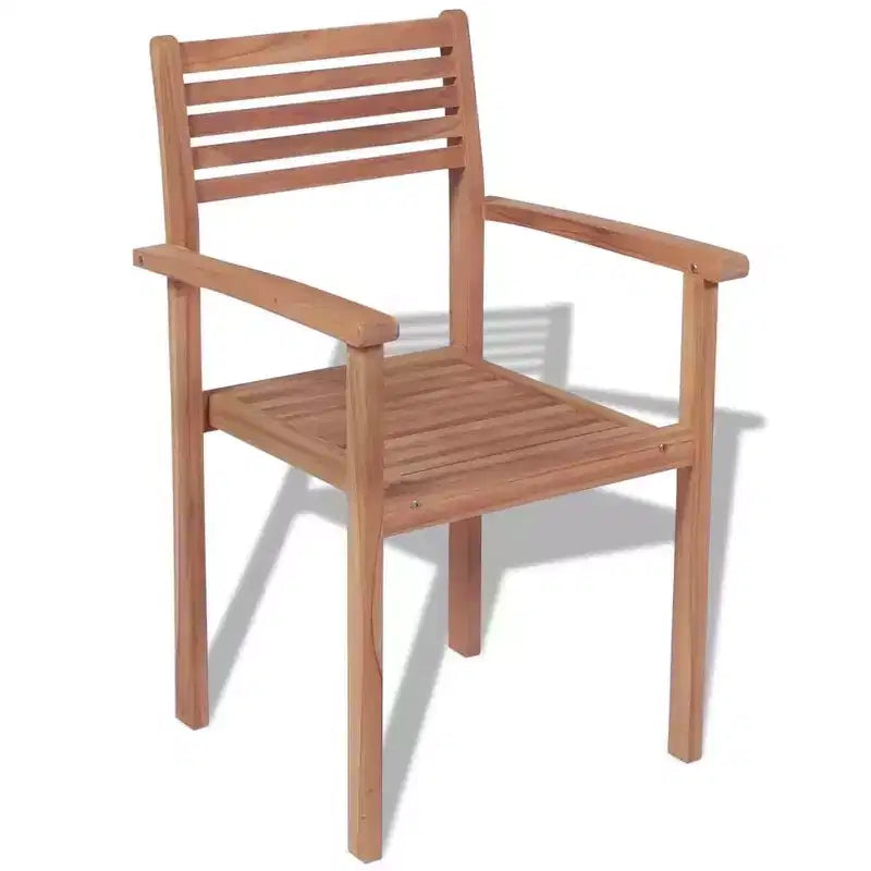 vidaXL Sedie impilabili 2 pz Legno naturale caldo Massello di teak Medie