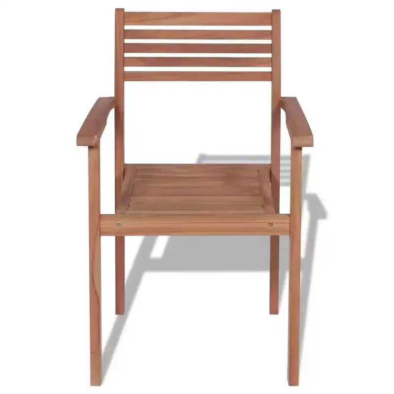 vidaXL Sedie impilabili 2 pz Legno naturale caldo Massello di teak Medie