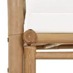 vidaXL Garden Chair Set of 2 Bamboo Bamboo, Polyester Standard Durable