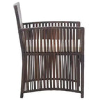 vidaXL Sedie da Giardino 2 pz Sedie da Pranzo da Esterno con Cuscini Polyrattan - Marrone