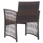 vidaXL Sedie da Giardino 2 pz Sedie da Pranzo da Esterno con Cuscini Polyrattan - Marrone