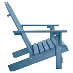 vidaXL 2-Seater Adirondack Garden Chair - Solid Fir Wood - Blue - Patio/Outdoor/Deck Seating - Weather Resistant - Ergonomic Design - Easy Maintenance