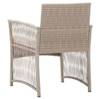 vidaXL Sedie da Giardino 2 pz Sedie da Pranzo da Esterno con Cuscini in Polyrattan - Beige