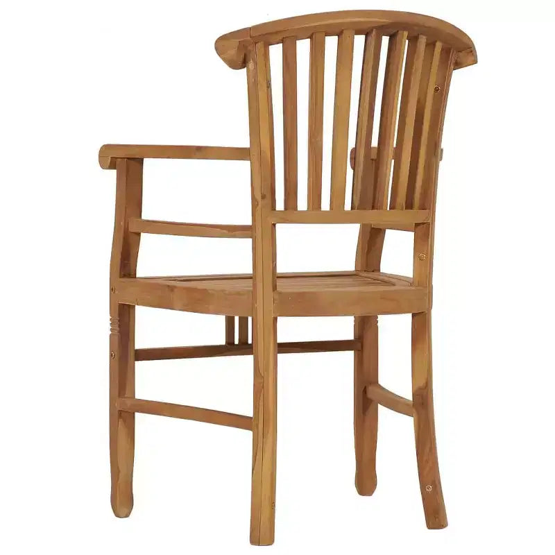 vidaXL Sedie da Giardino 2 pz Sedia da Pranzo da Esterno in Legno Massello di Teak con Braccioli per Portico
