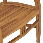 vidaXL Sedie da Giardino 2 pz Sedia da Pranzo da Esterno in Legno Massello di Teak con Braccioli per Portico