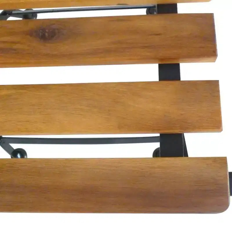 vidaXL Folding Chair Set of 4 Brown and Black