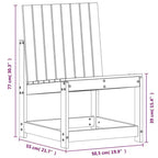 vidaXL Patio Lounge Set - 3 Piece Garden Furniture - Solid Douglas Wood - Outdoor/Deck/Backyard