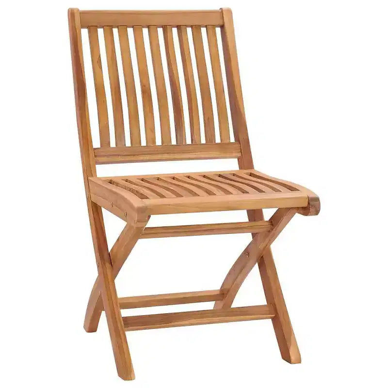vidaXL 2X Solid Acacia Wood Patio Chairs with Taupe Cushions - Durable Foldable Teak Outdoor Seating for Gardens, Patios, Decks, and Cafes