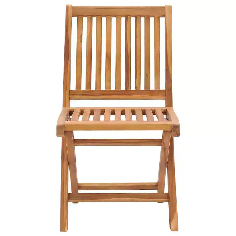 vidaXL 2X Solid Acacia Wood Patio Chairs with Taupe Cushions - Durable Foldable Teak Outdoor Seating for Gardens, Patios, Decks, and Cafes